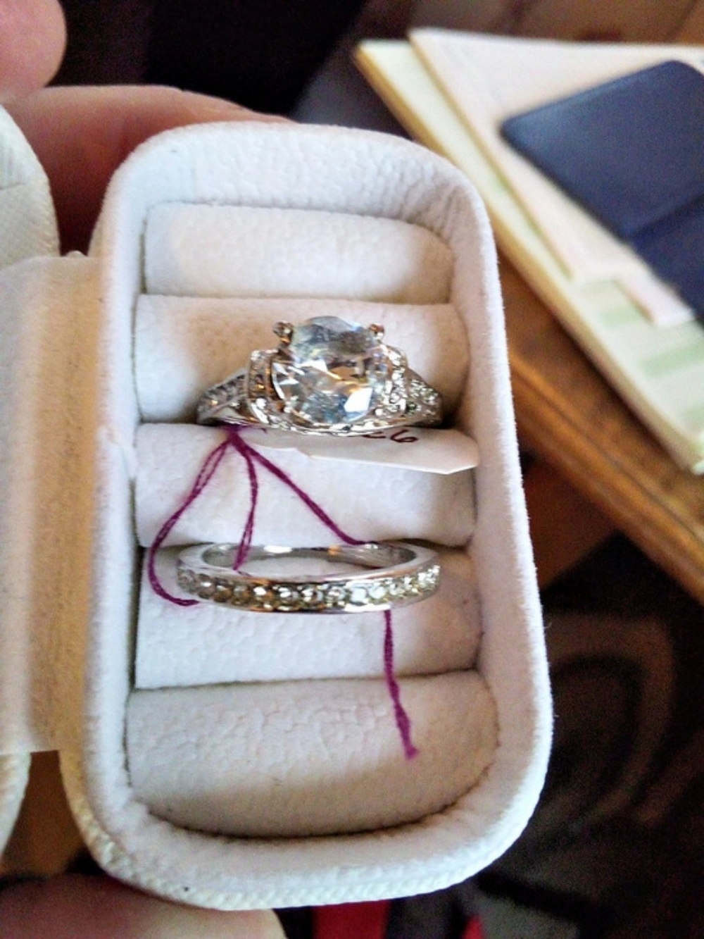 Crystal Bridal Ring Set